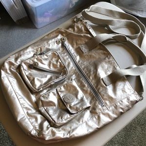 Kipling Oversized Metallic Handbag